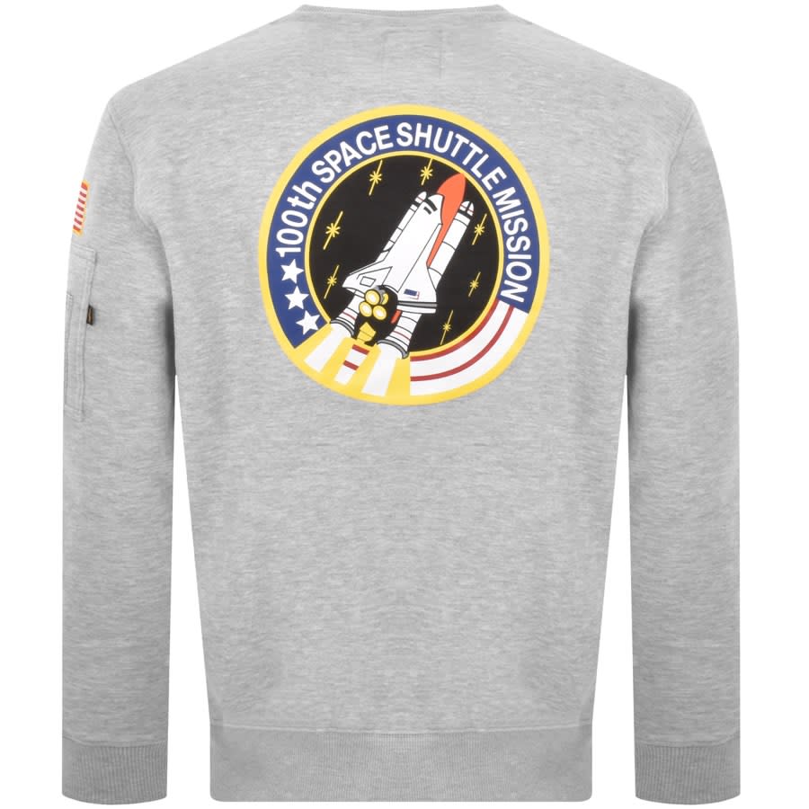Alpha Industries Space Shuttle Sweatshirt Grey Mainline Menswear Denmark